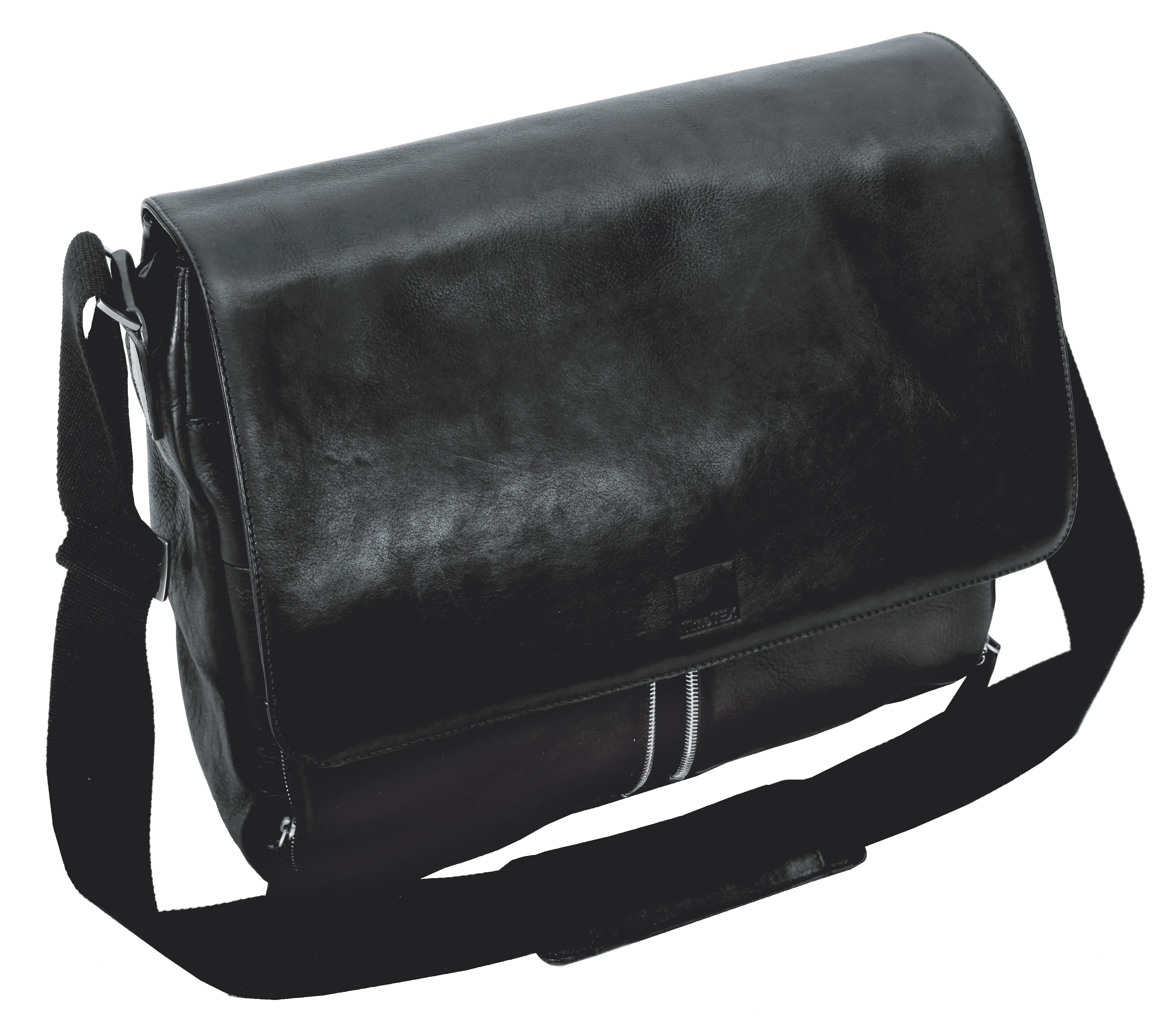 TimeTEX Umhängetasche "Perfecta exclusiv", schwarz-braun, Rinds-Nappa-Leder II./SO