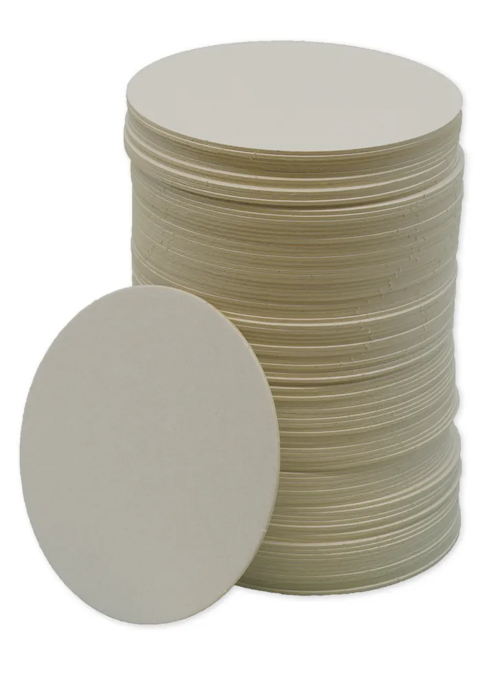 Blanko Bierglasuntersetzer rund, 100 Stück 