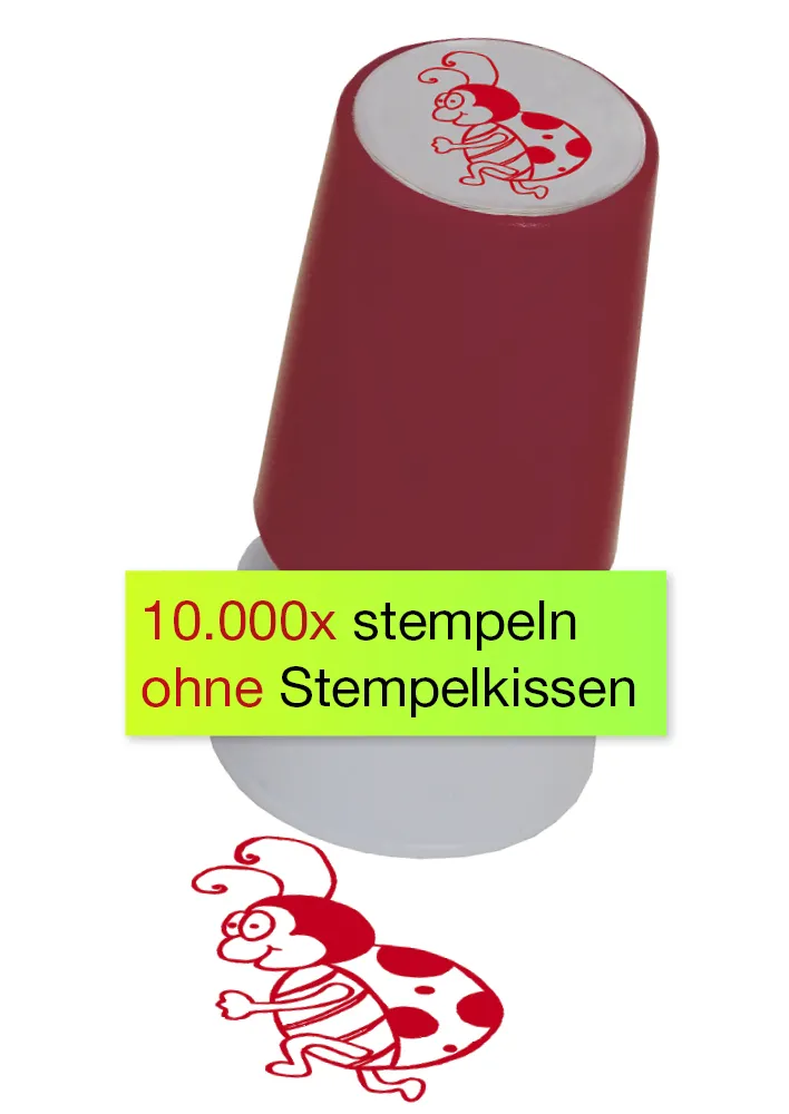 Siebdruck-Stempel "Perpetuum", "Marienkäfer"