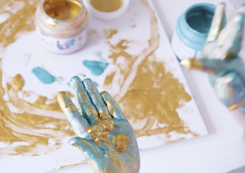 Set MUCKI Funkel-Fingerfarbe à 150 ml, 4-tlg.