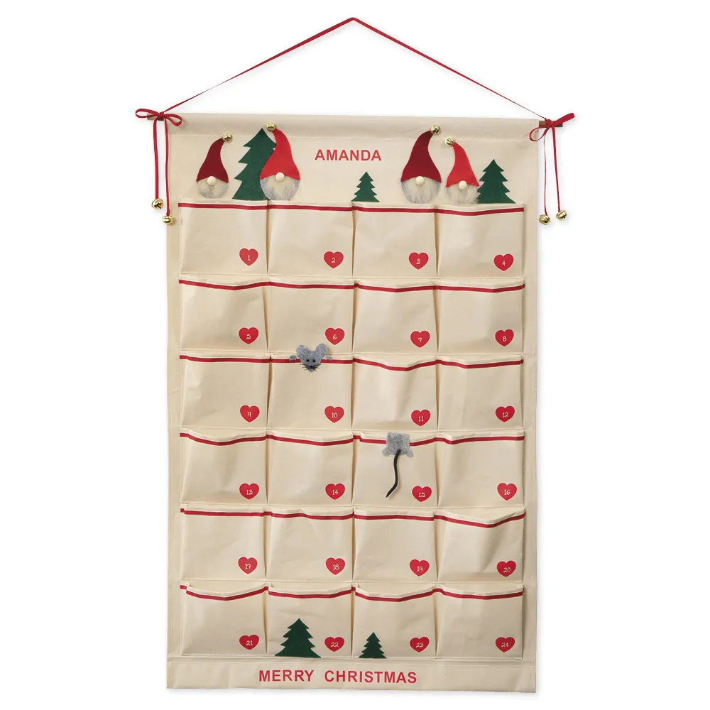 Material-Taschen-Vorhang aus Canvas, 24 Taschen, 93x60 cm