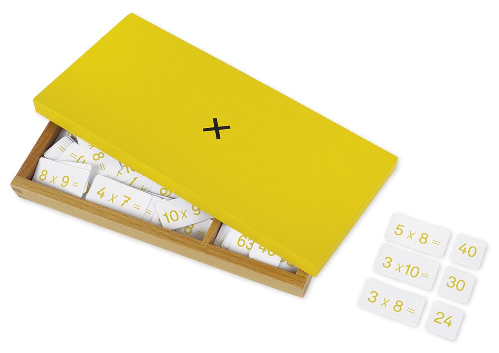 TimeTEX Kasten mit Multiplikationsaufgaben "Montessori Premium"
