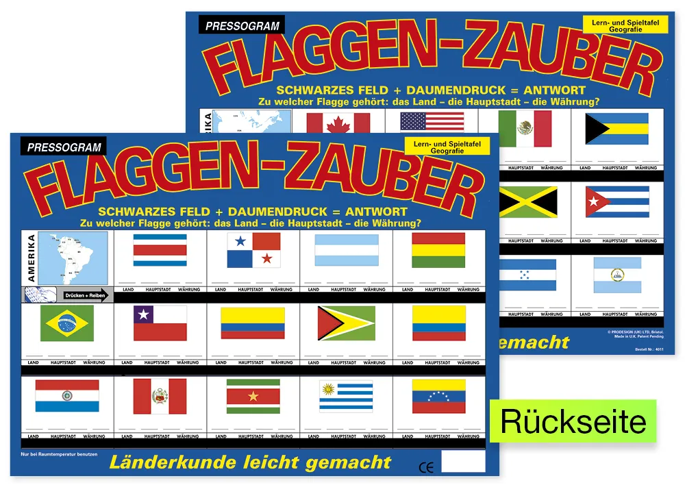 TimeTEX Zaubertafel "Flaggen-Zauber" Amerika