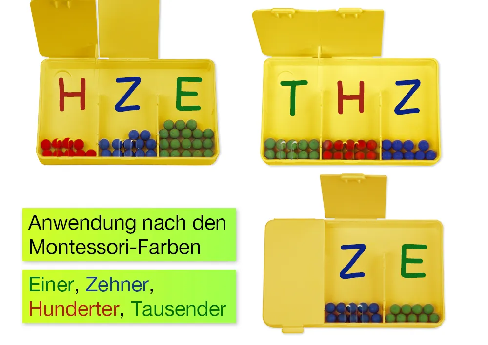 Klassensatz Schüttelboxen gelb, 24 Stück im Koffer