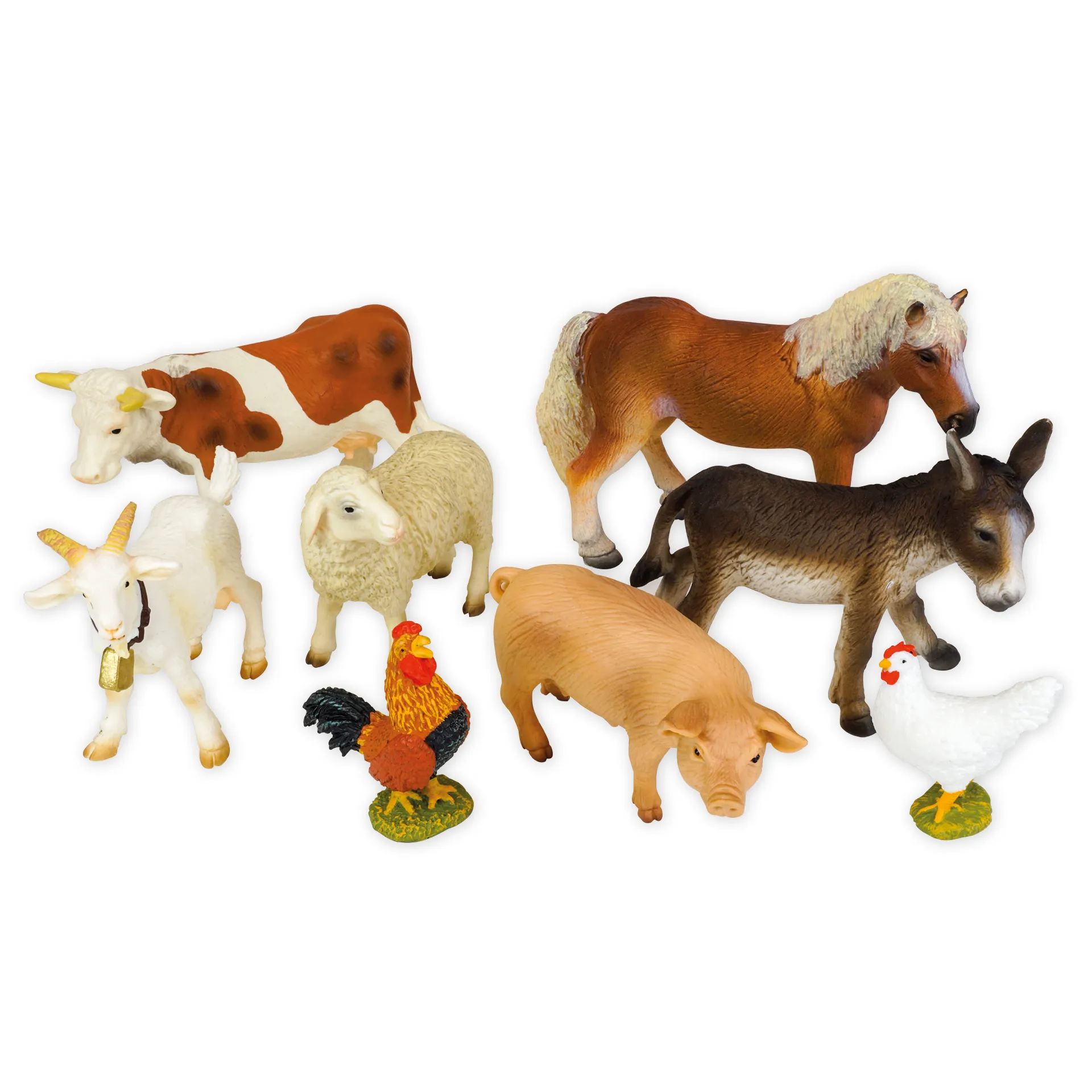 Set Bauernhof-Tiere, 9-tlg.