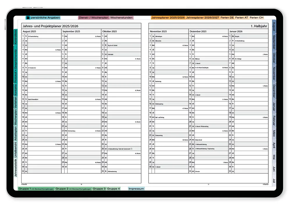 TimeTEX Digitaler KiTa-System-Planer DigiPlan 2025/2026