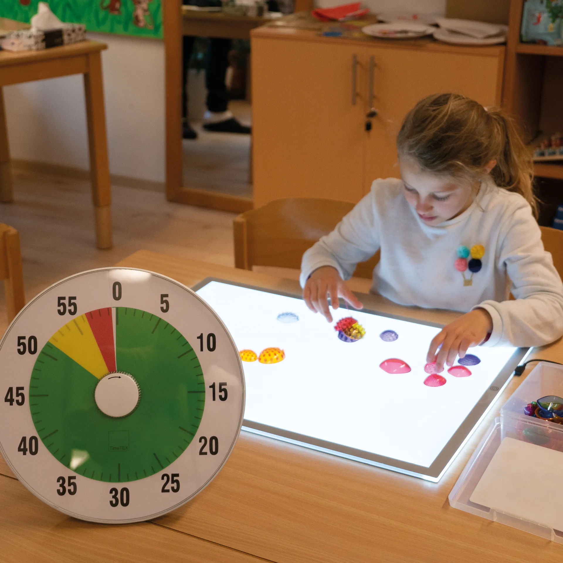 TimeTEX „Silent” Timer XL, średnica 32 cm, z tarczą sygnalizacji świetlnej