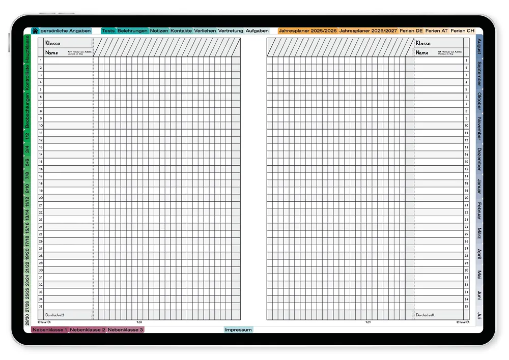 TimeTEX Digitaler Grundschul-Planer "Creativo" DigiPlan 2025/2026