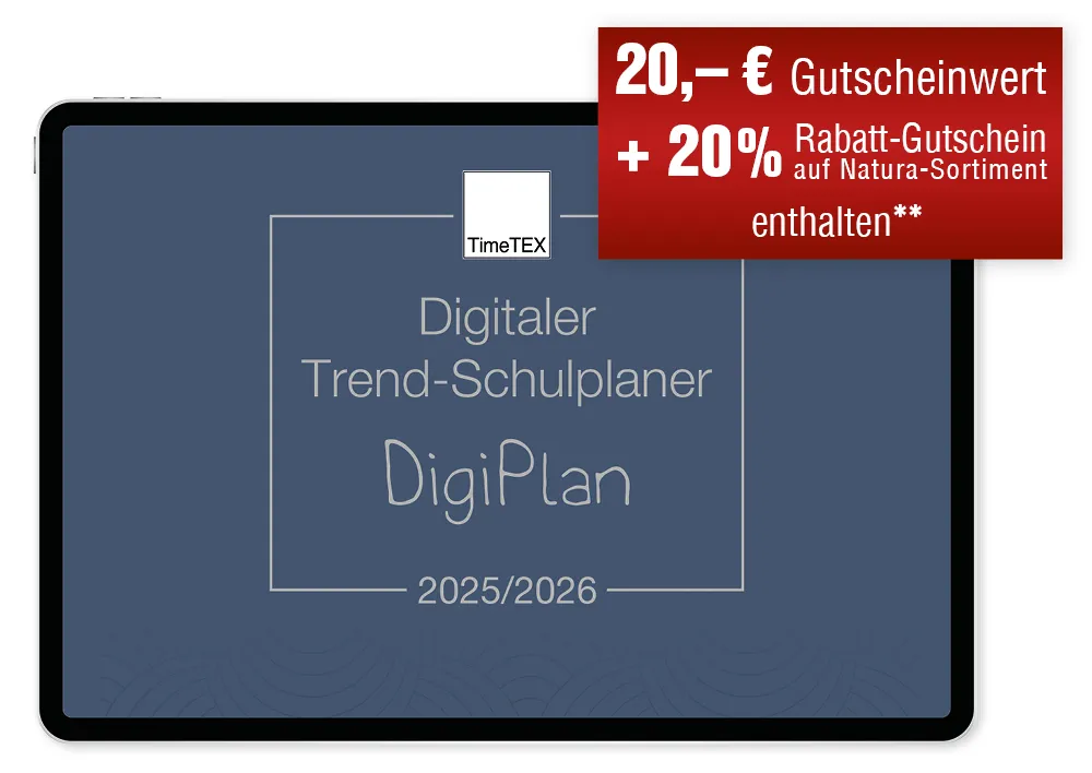 TimeTEX Digitaler Trend-Schulplaner DigiPlan 2025/2026, nachtblau