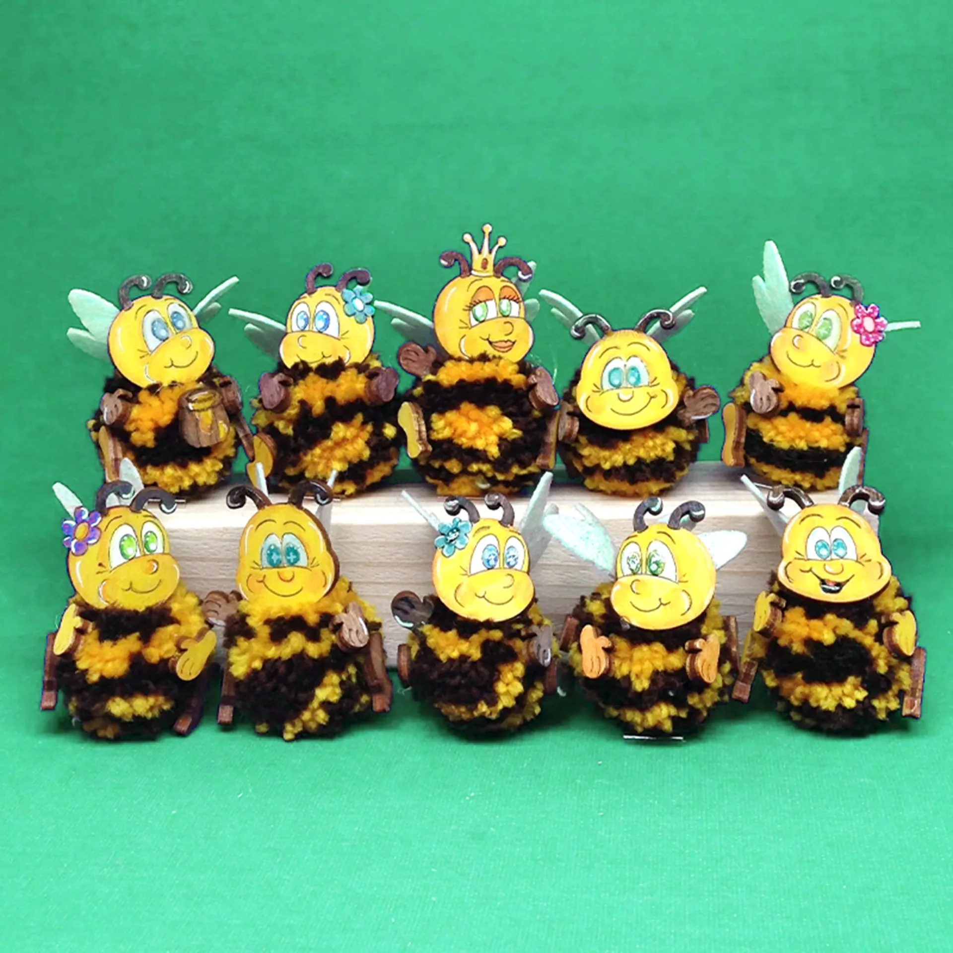 Bastelset "Pompon-Bienen", 10 Stück