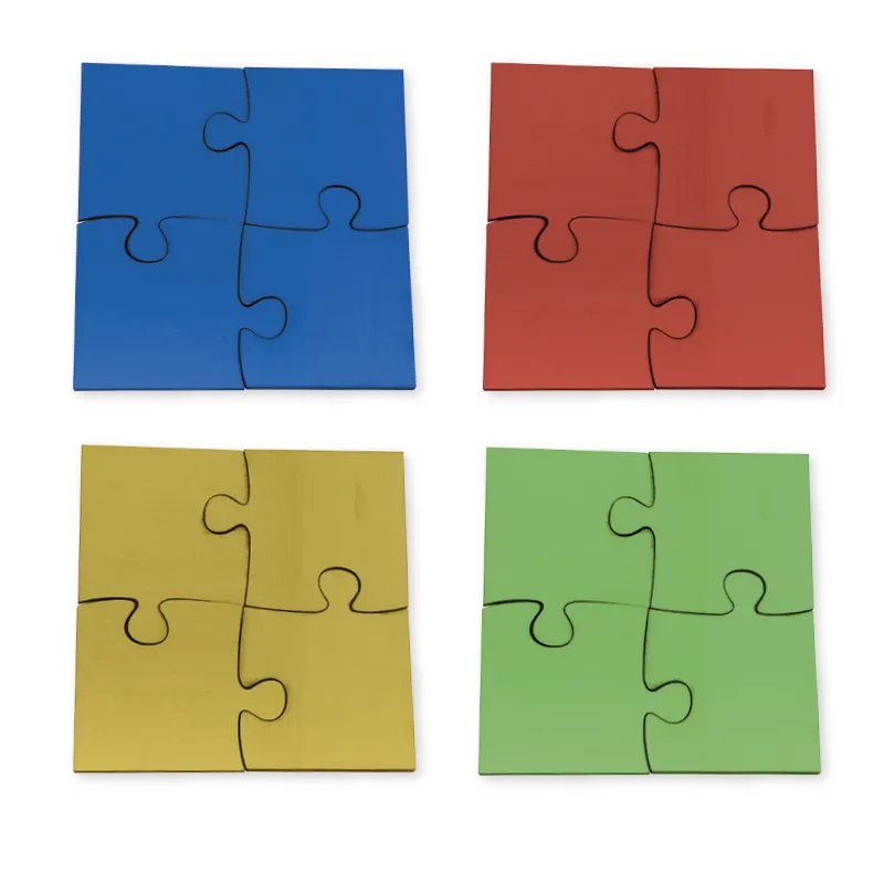 TimeTEX Gruppen-Puzzle aus Holz, 16-tlg., 4-farbig