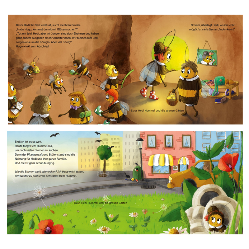 Buch "Hedi Hummel und die grauen Gärten", 48 Seiten