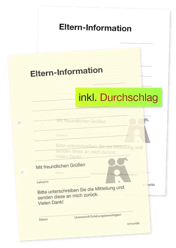 Block Eltern-Informationen A6, 50 Blatt mit Durchschlag