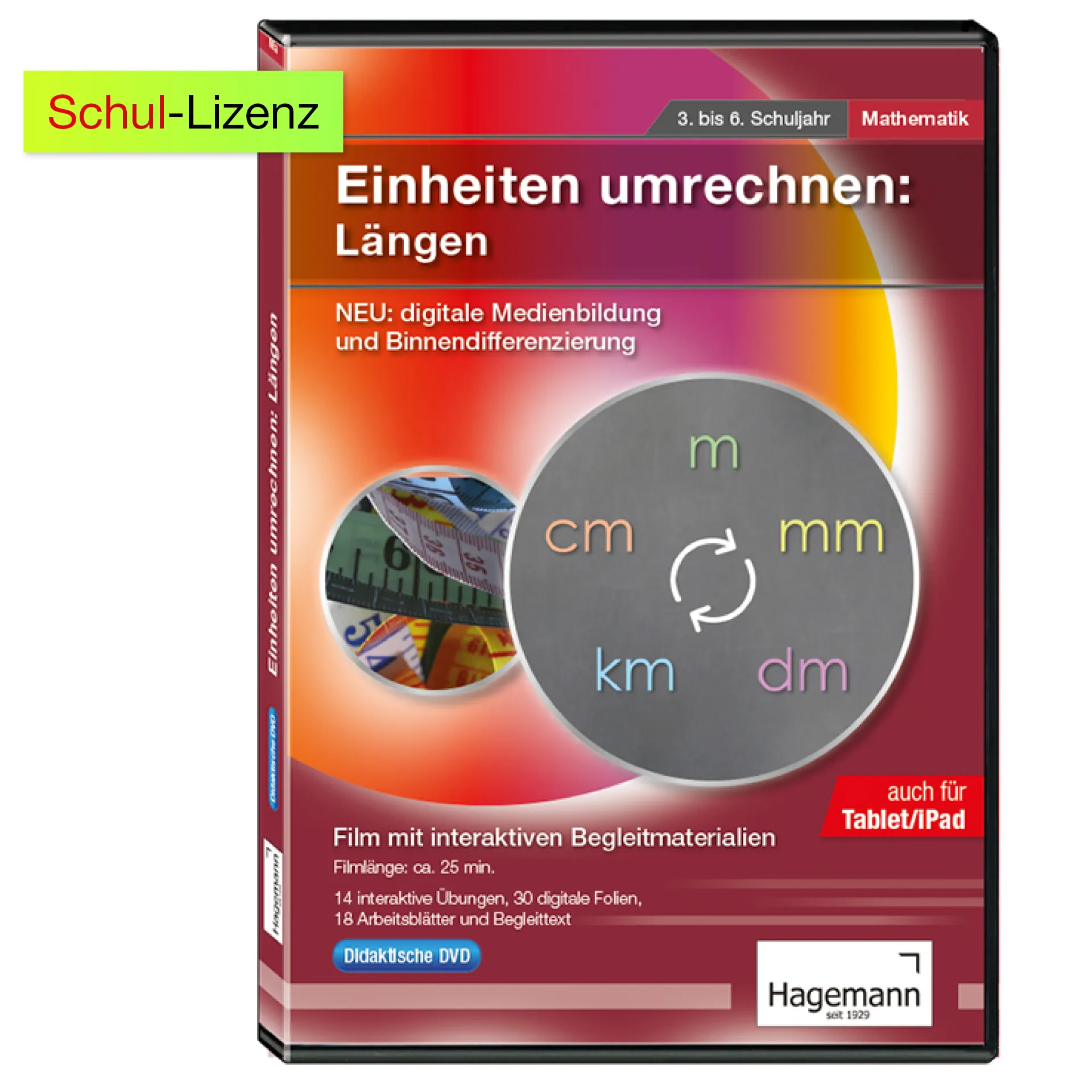 Didaktische DVD "Einheiten umrechnen: Längen", tabletfähig