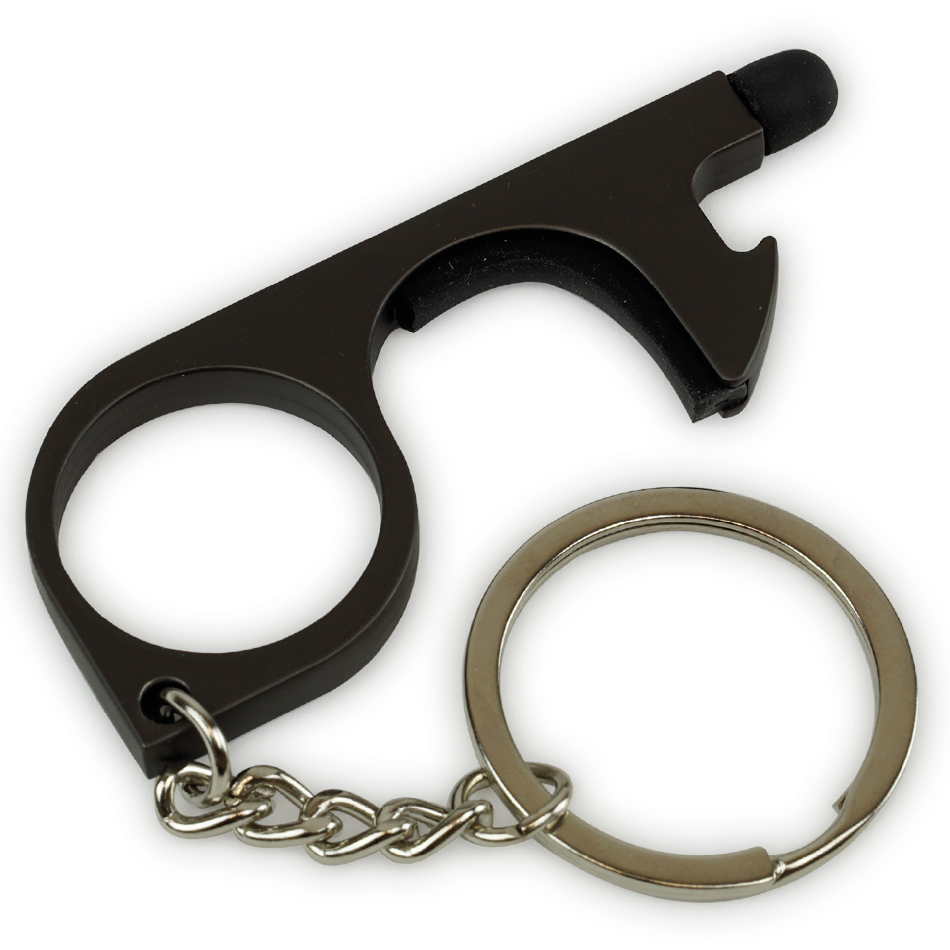 Hygienkrok med beläggning och nyckelring, svart