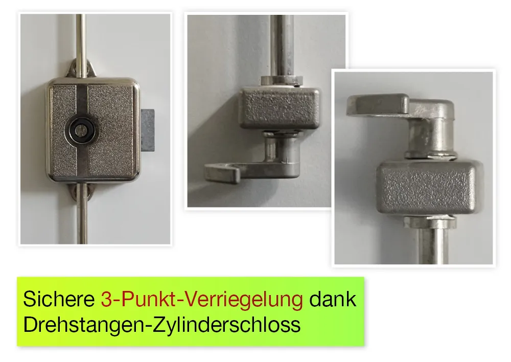 Material-Hochschrank M geteilt, Extratiefe, 9 Fachböden, 9 Boxen XL
