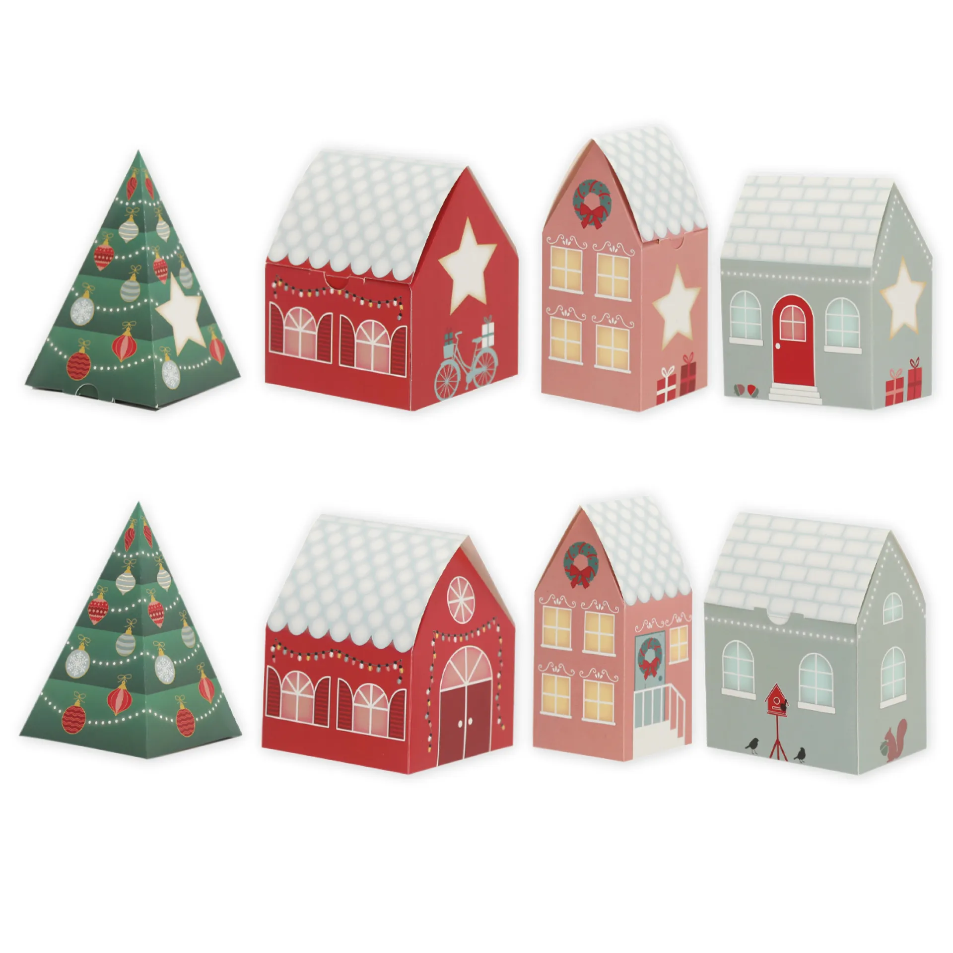 Bastelset "Adventskalender Adventshaus", 24-tlg.