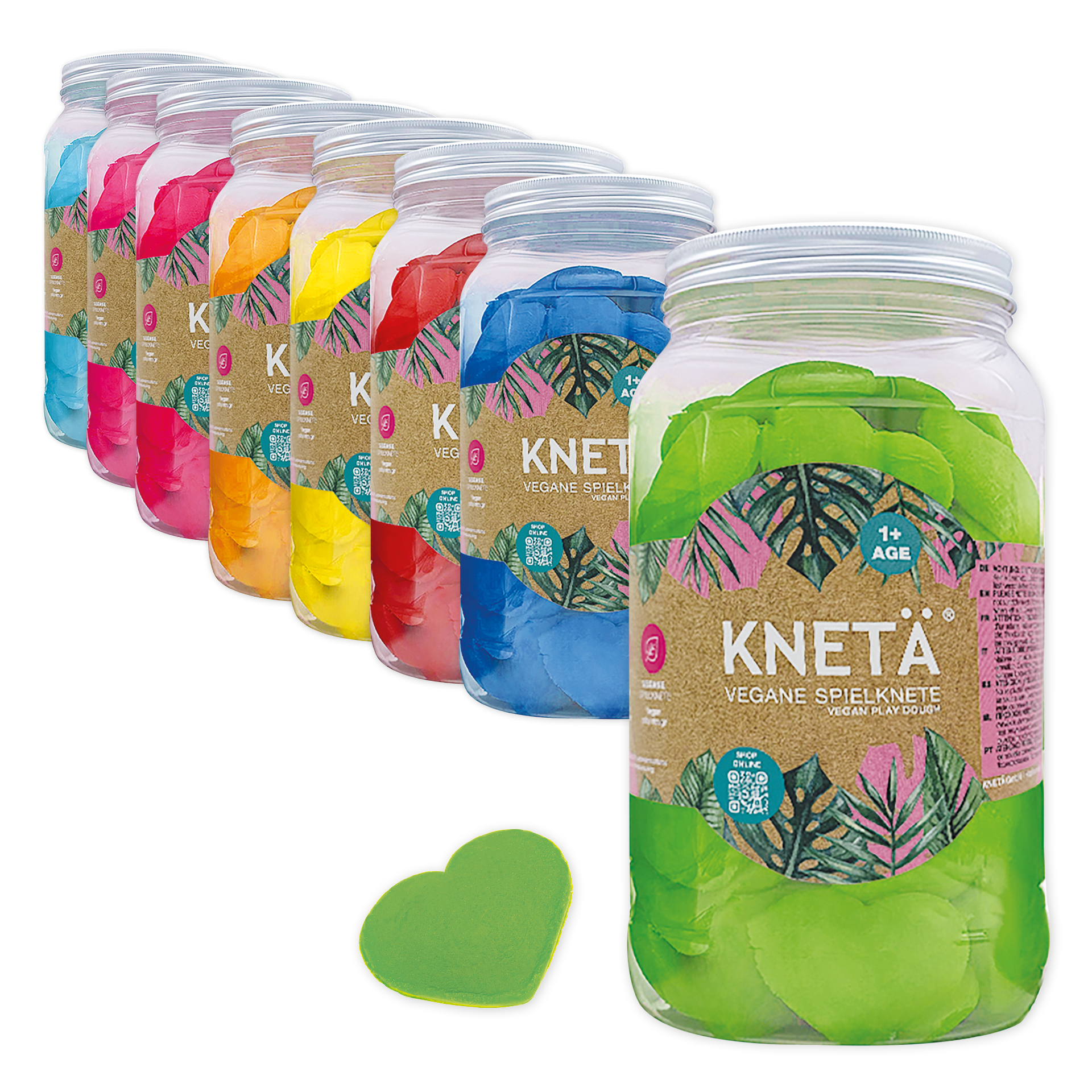 Hagemann Soft-Knete "Knetä" in Herzform, vegan, 80 Stück