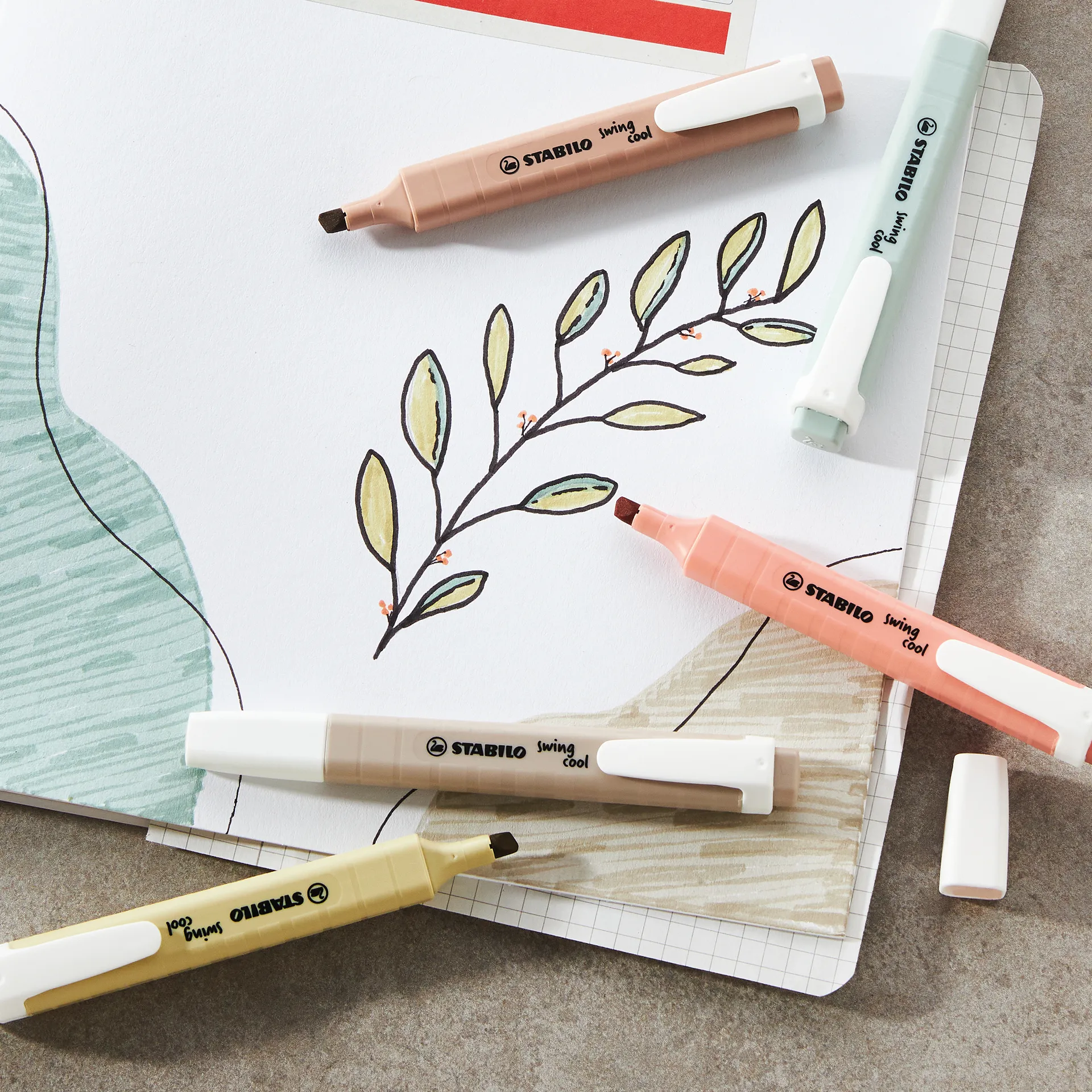 Stabilo swing cool Nature Colors Textmarker, 6-tlg.