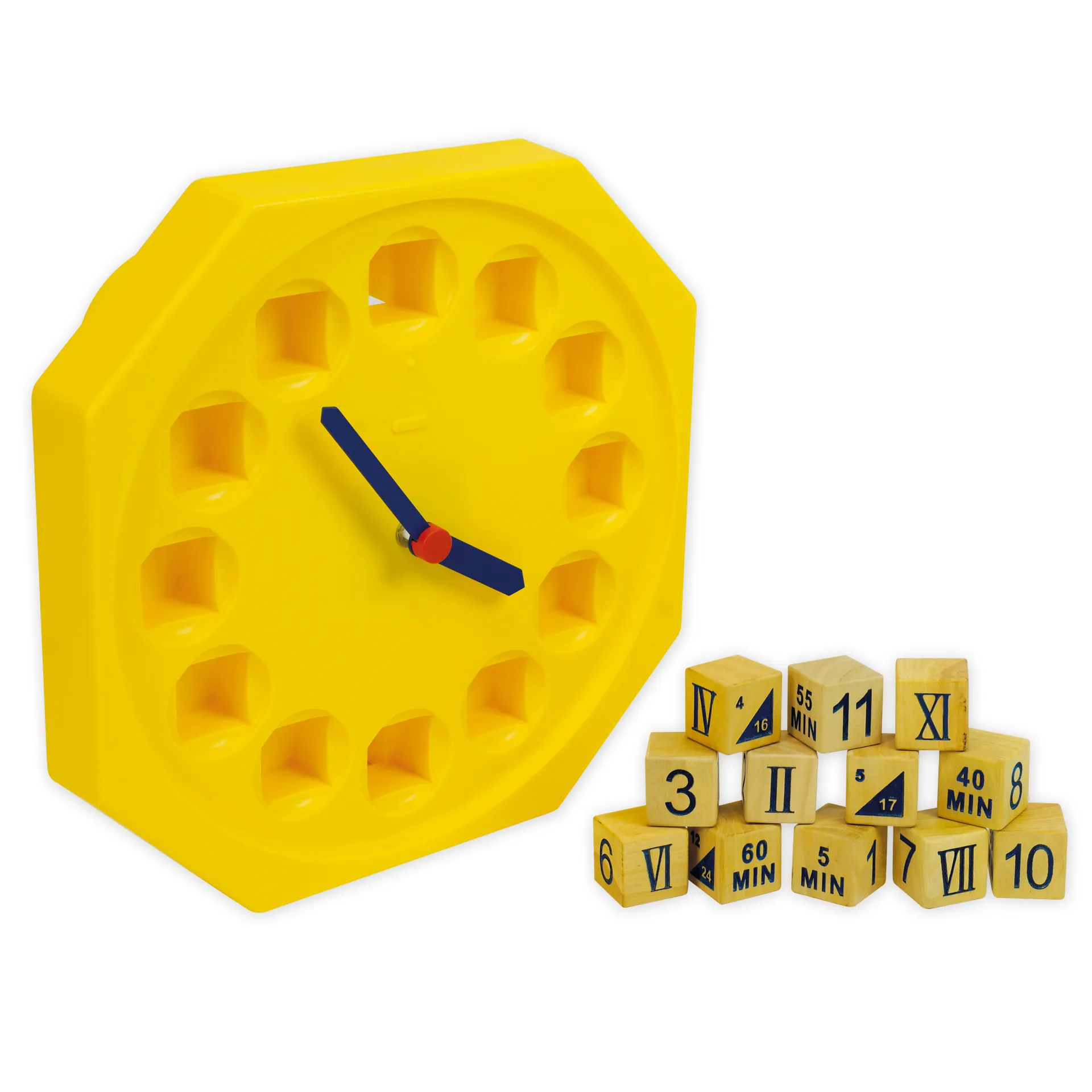 Pädagogische Lern- und Spieluhr „Zeit-Zeiger“, 30x30 cm, mit Quarzlaufwerk