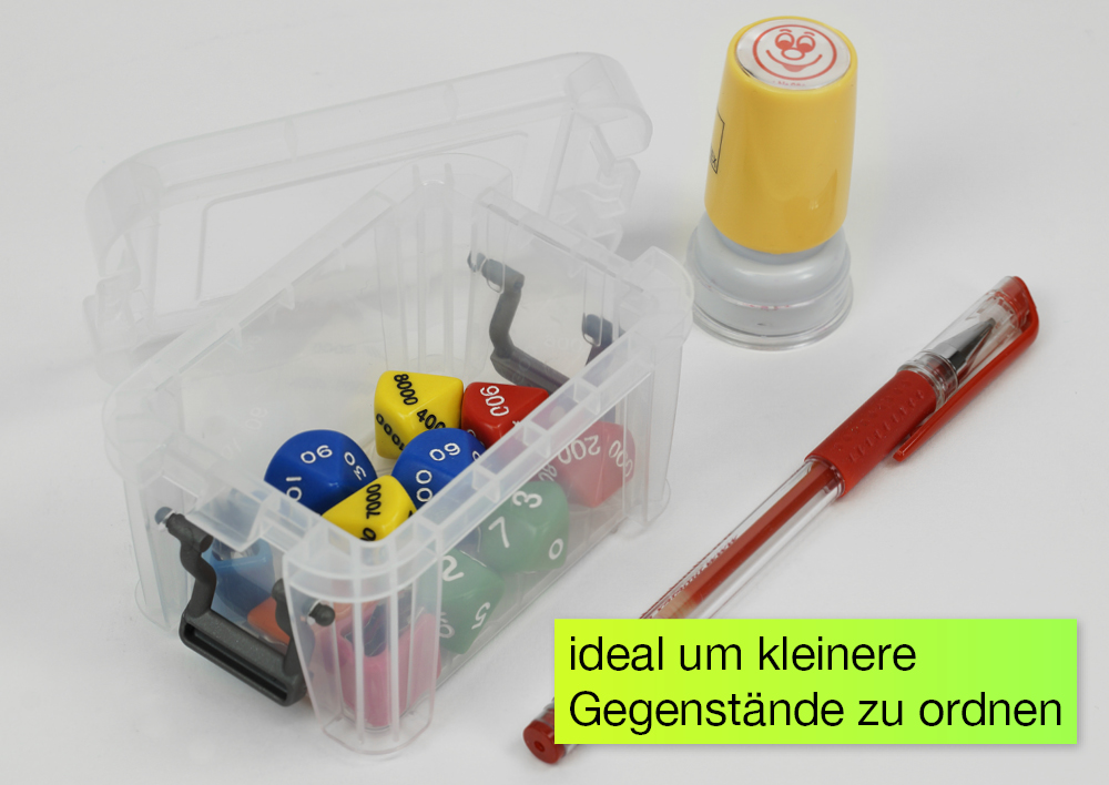 Caja de Plástico Apilable, Transparente, 0,2 litros