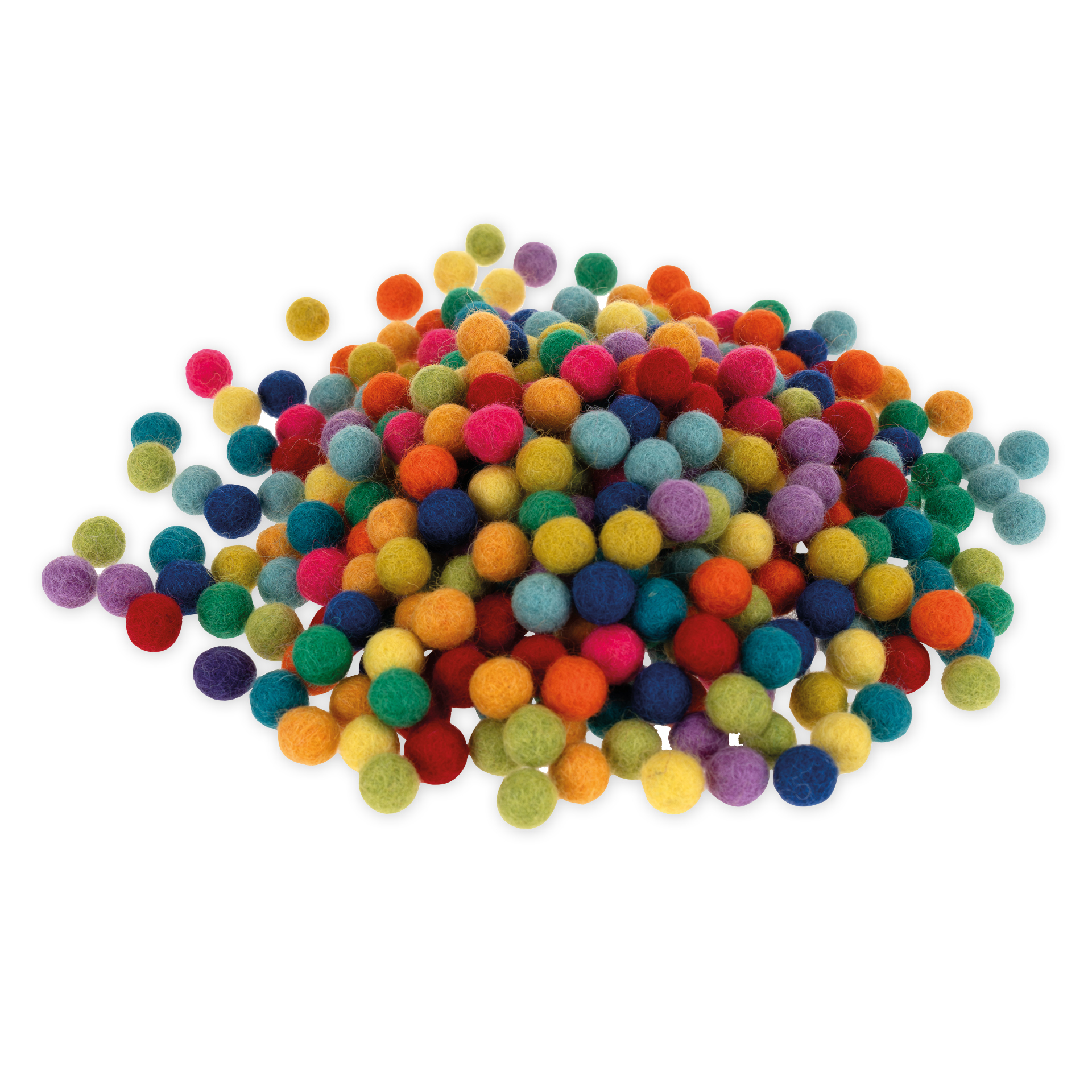 TimeTEX Filzkugeln bunt, 1 cm ø, 12 Farben, 366 Stück