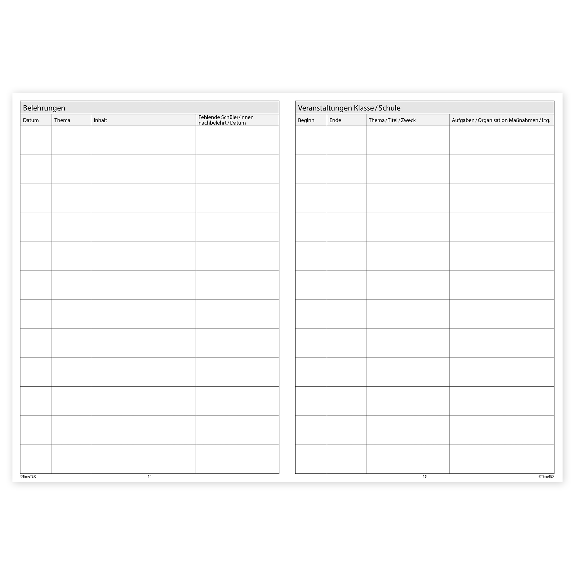 TimeTEX Klassenbuch A4-Plus, Sekundarstufe + Grundschule TimeTEX Klassenbuch A4-Plus, Sekundarstufe + Grundschule