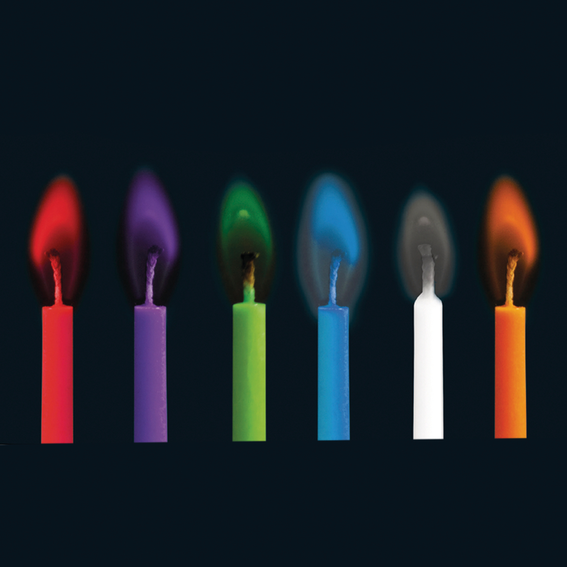 TimeTEX Set Partykerzen mit farbiger Flamme, 12 Stück