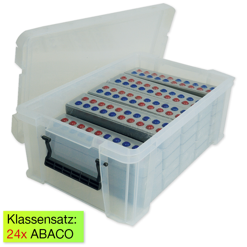 Klassensatz ABACO für 20-er Zahlenraum, rot-blau 5er-Wechsel, 24-tlg., in Box