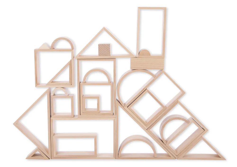 Holzbausteine "Architektur", naturbelassen, 28-tlg.