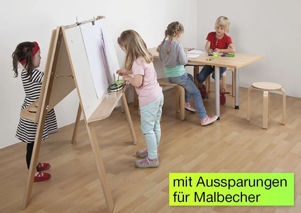 Staffelei für 4 Kinder