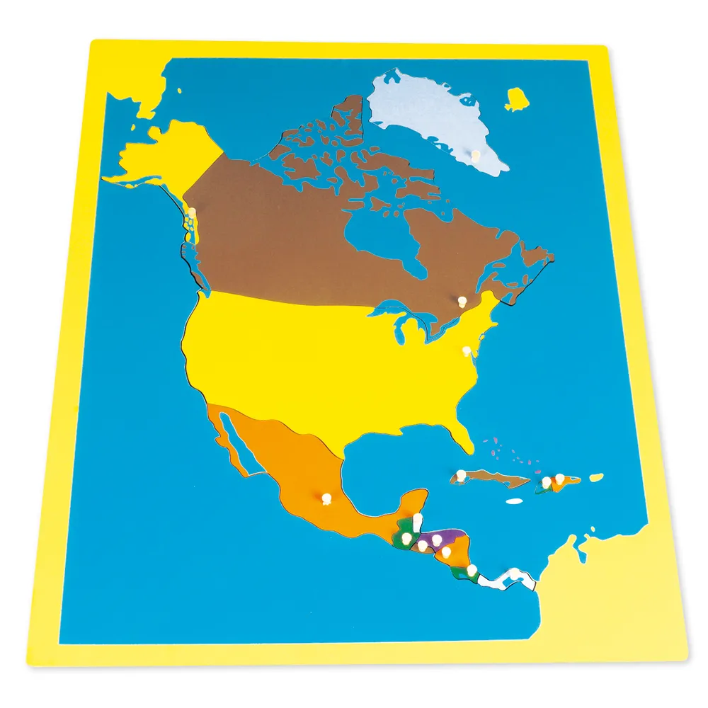 TimeTEX Pusselkarta Nordamerika "Montessori Premium"