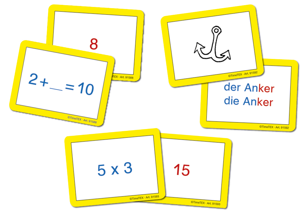TimeTEX Set Karten-Spiel für Papp-Computer, 3-tlg.