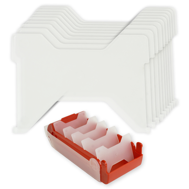 Intercalaires pour boîte de classement en plastique, A8, lot de 10