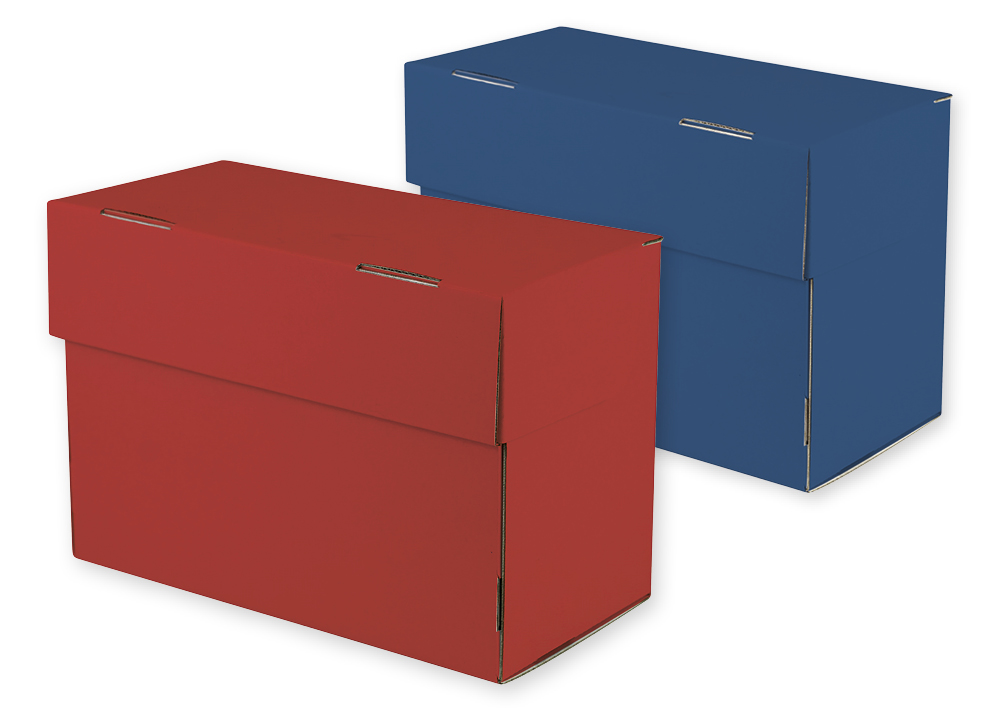 TimeTEX Karteikasten A6 aus Pappe, mit Klappdeckel, farbig