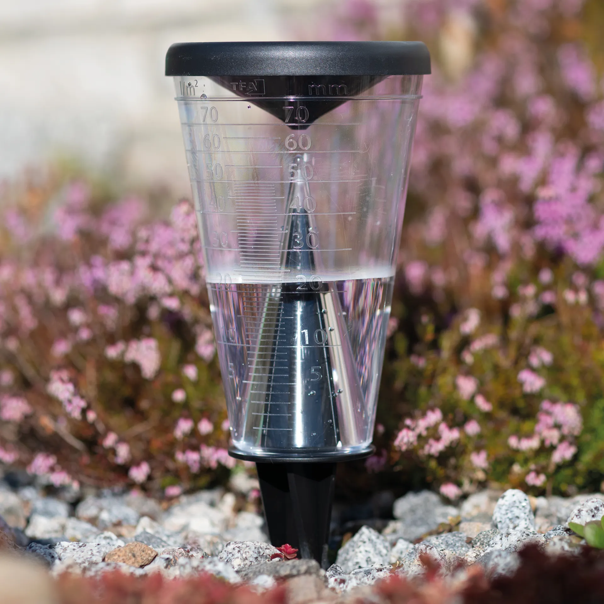 Regenmeter, analoog, tot 70 mm