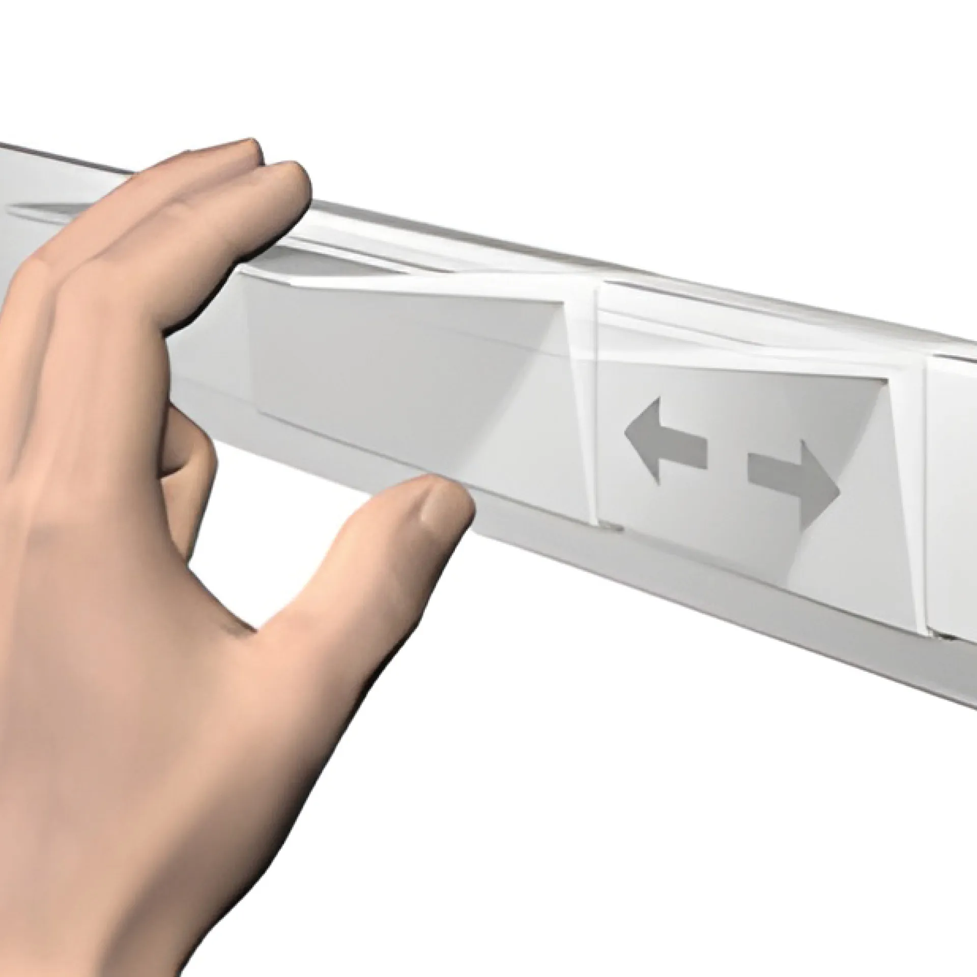 Opzetstuk voor info-klemlijst, wit, 1 st.