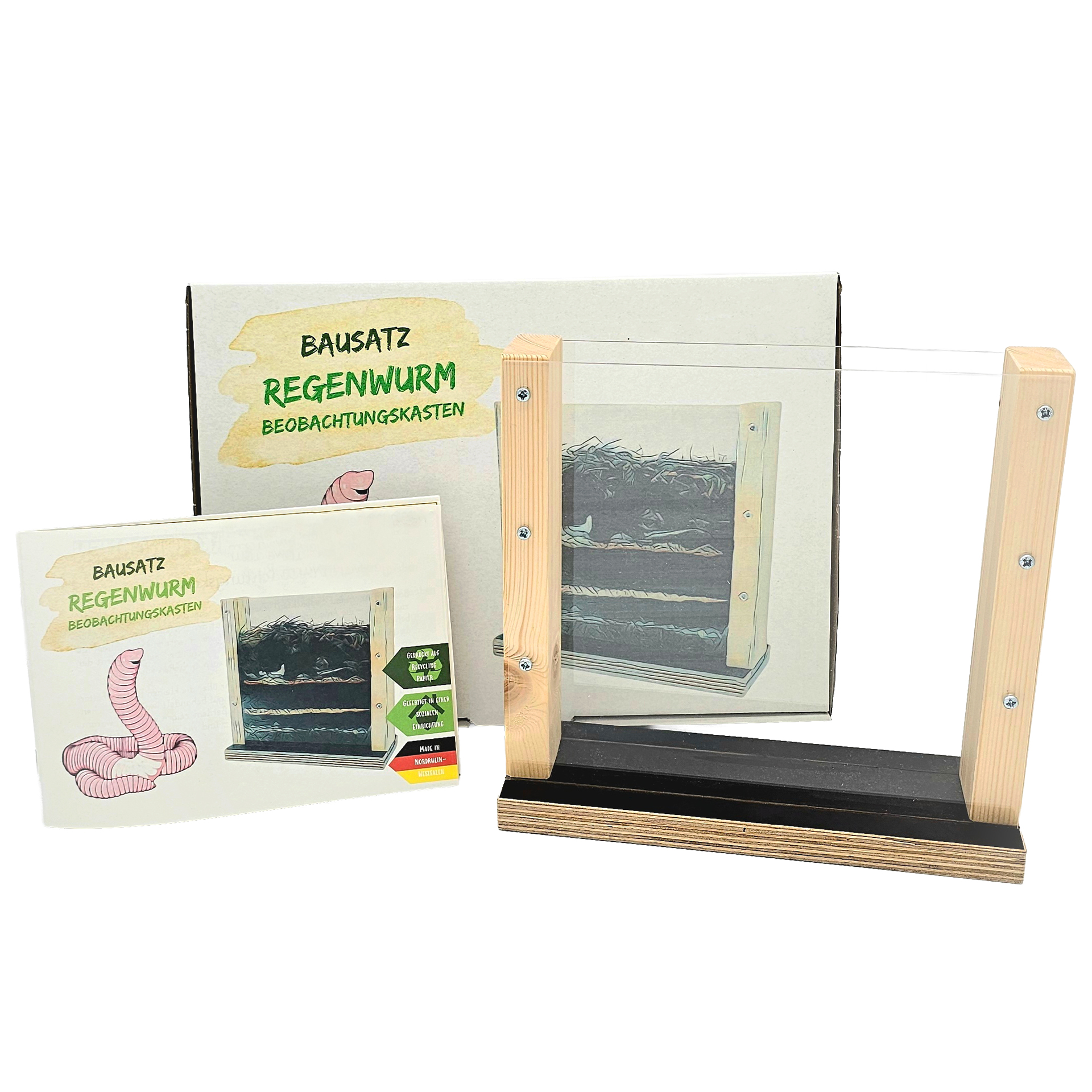 Beobachtungs-Kasten "Regenwürmer", Bausatz
