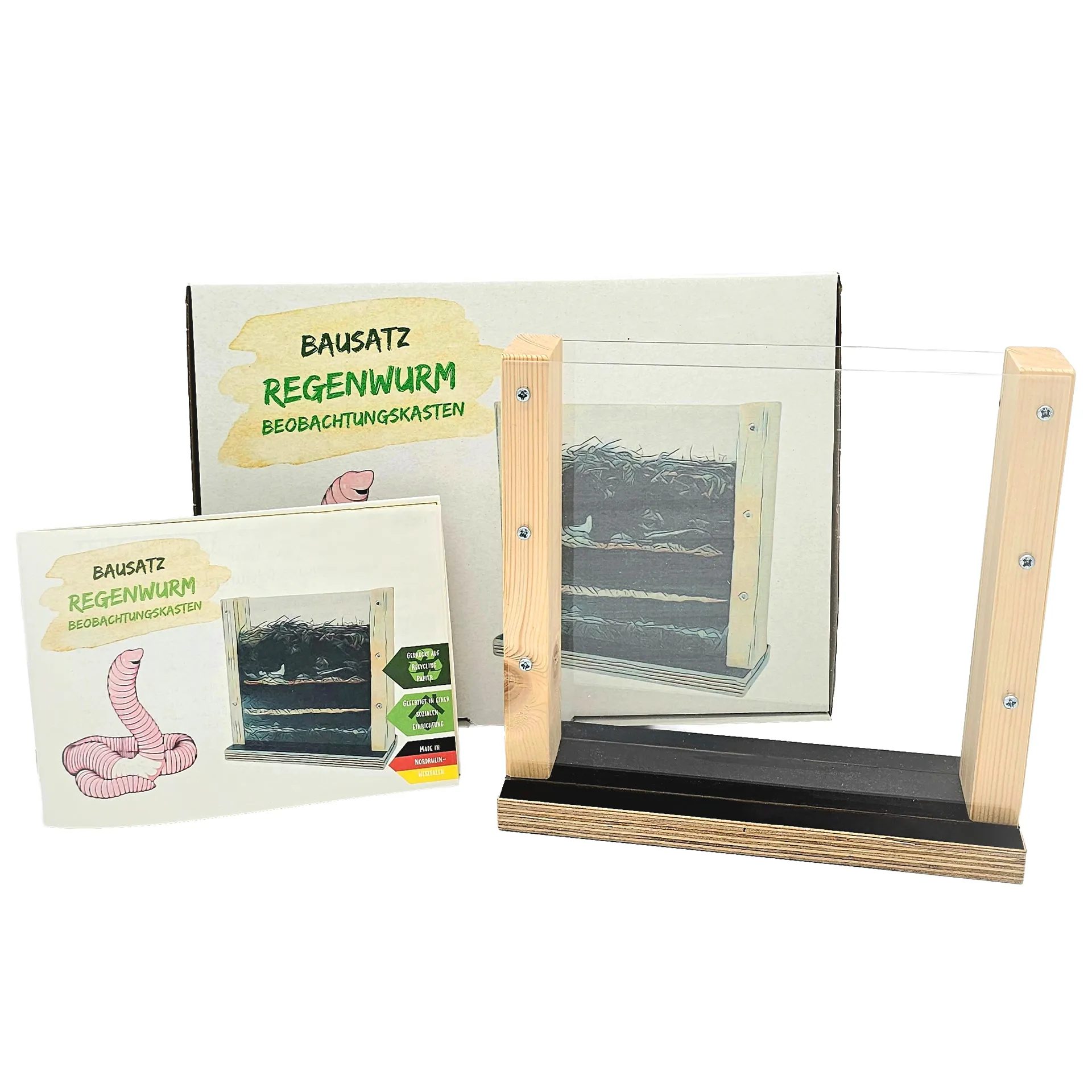 Beobachtungs-Kasten "Regenwürmer", Bausatz