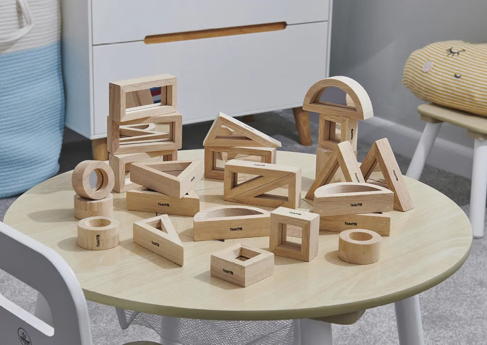 Holzbausteine "Spiegel", 24-tlg.