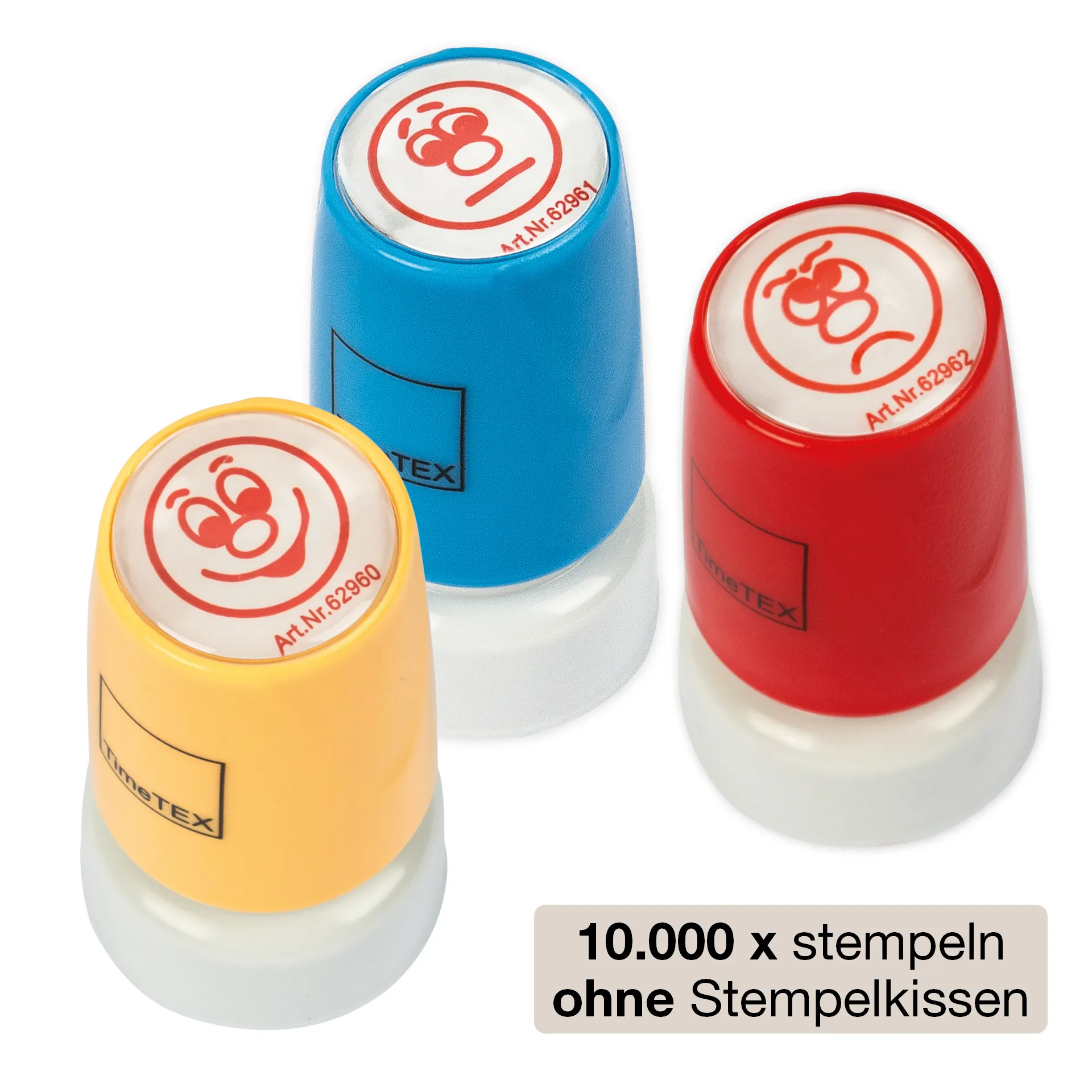 Trykpude stempel sæt "Perpetuum" 3-dele "Ansigter"