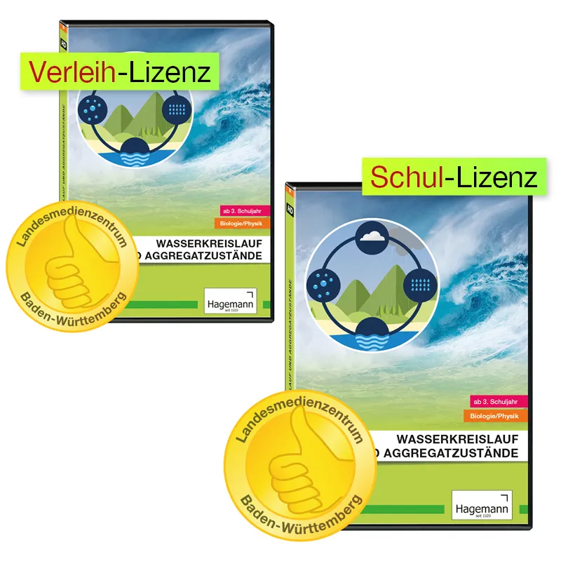 Didaktische DVD "Wasserkreislauf und Aggregatzustände", tabletfähig
