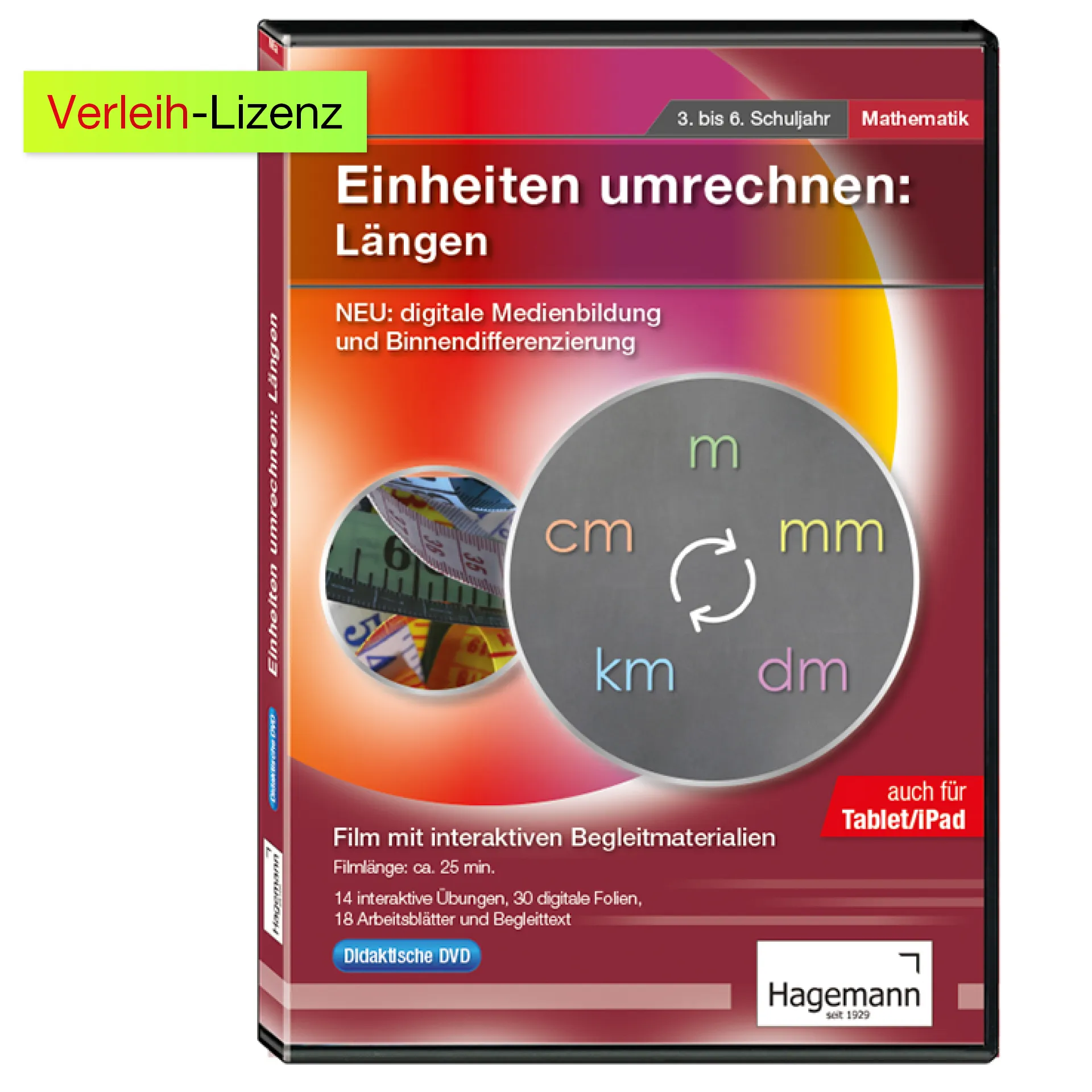 Didaktische DVD "Einheiten umrechnen: Längen", tabletfähig