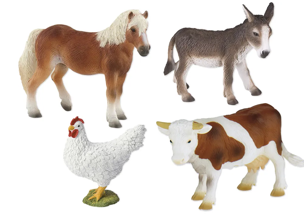 Set Bauernhof-Tiere, 9-tlg.