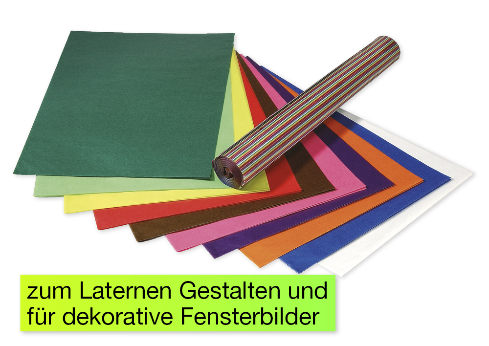 Transparentpapier farbig 70x100 cm, 25 Bogen