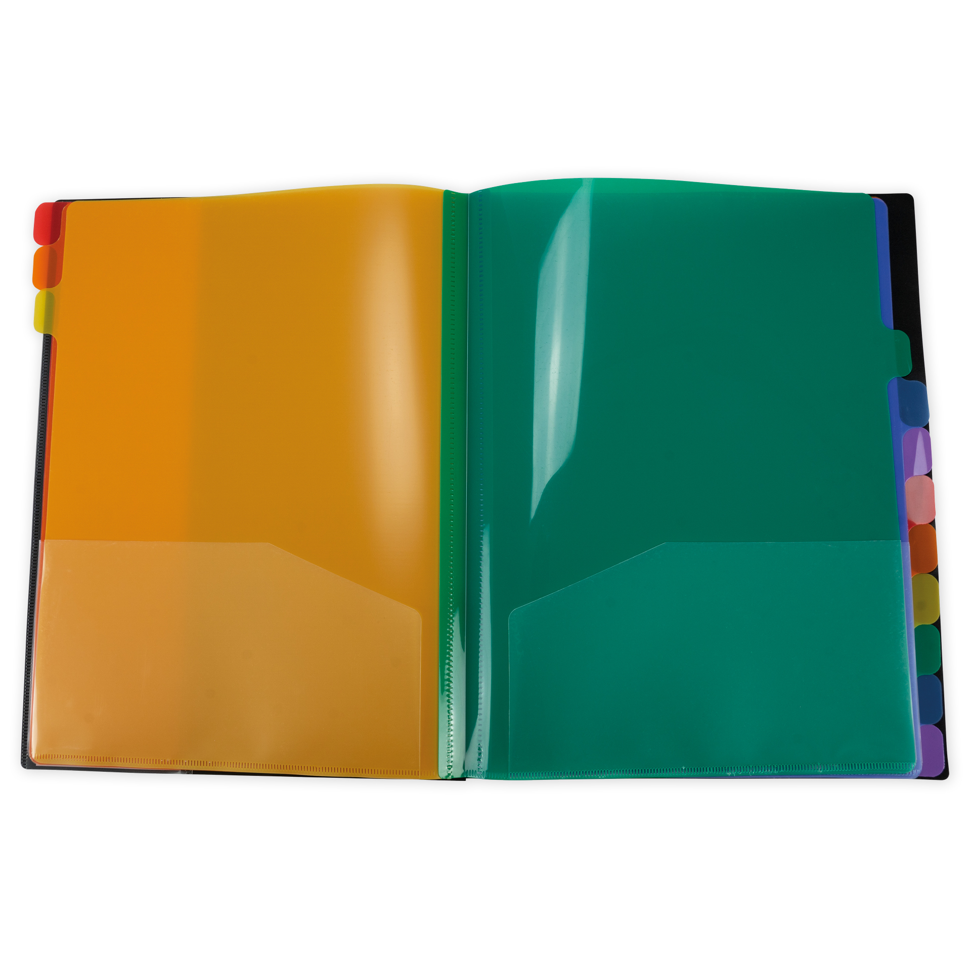 TimeTEX Tisch-Fächermappe 1-12 A4, farbig mit Verschlussgummi