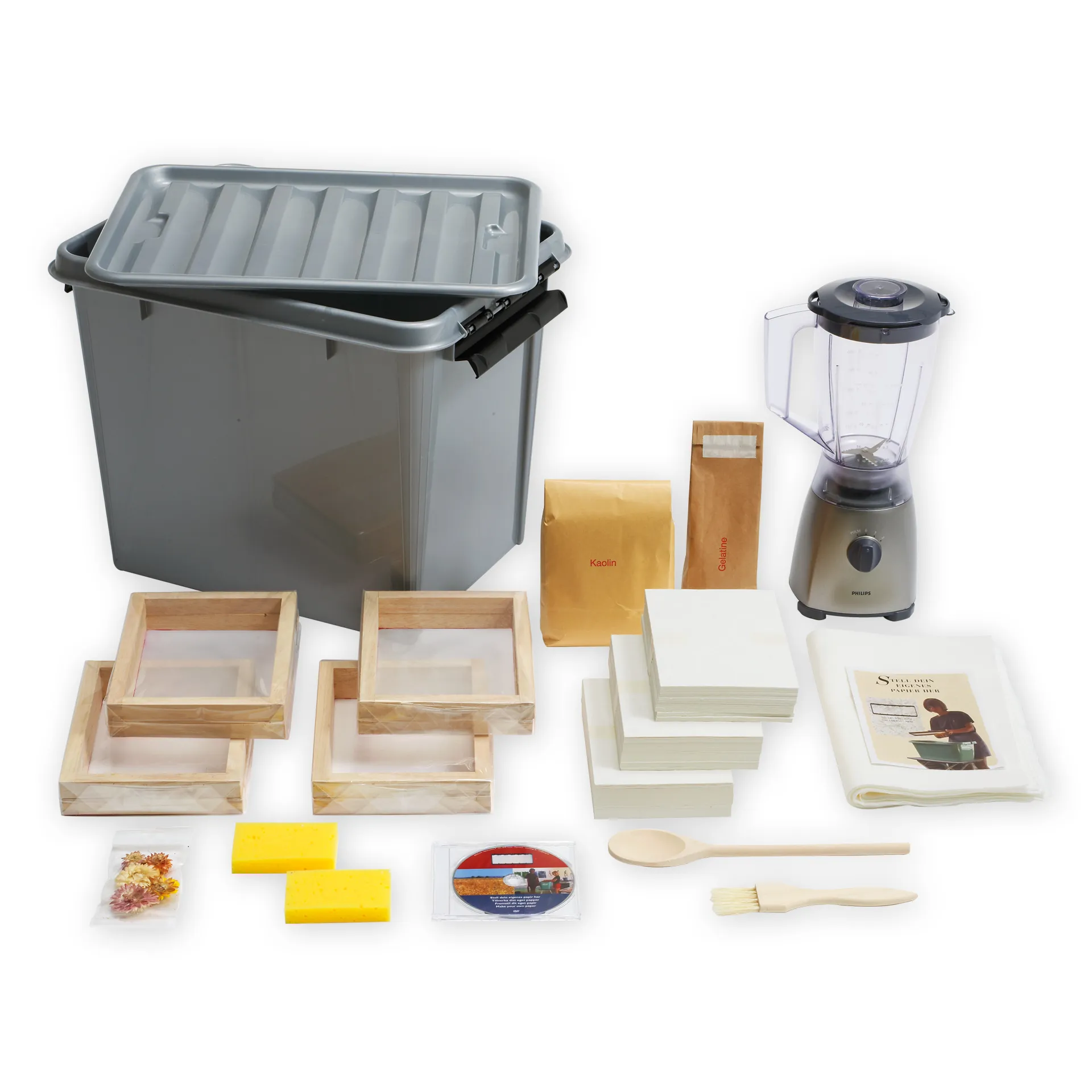 Gruppen-Set Papierschöpfen mit elektrischem Mixer, 35-tlg.