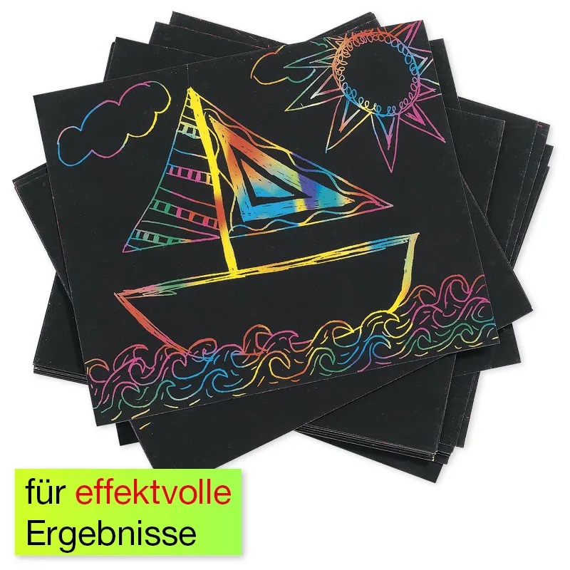 Regenbogen-Kratzpapier, 100 Blatt