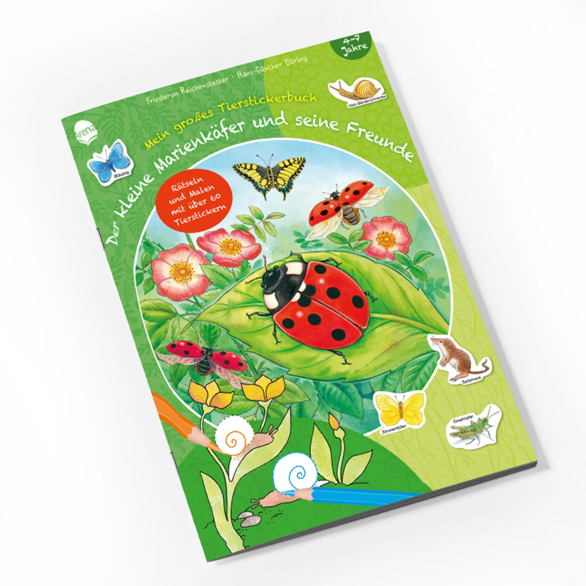 Buch "Der kleine Marienkäfer und seine Freunde", 24 Seiten mit 60 Aufklebern