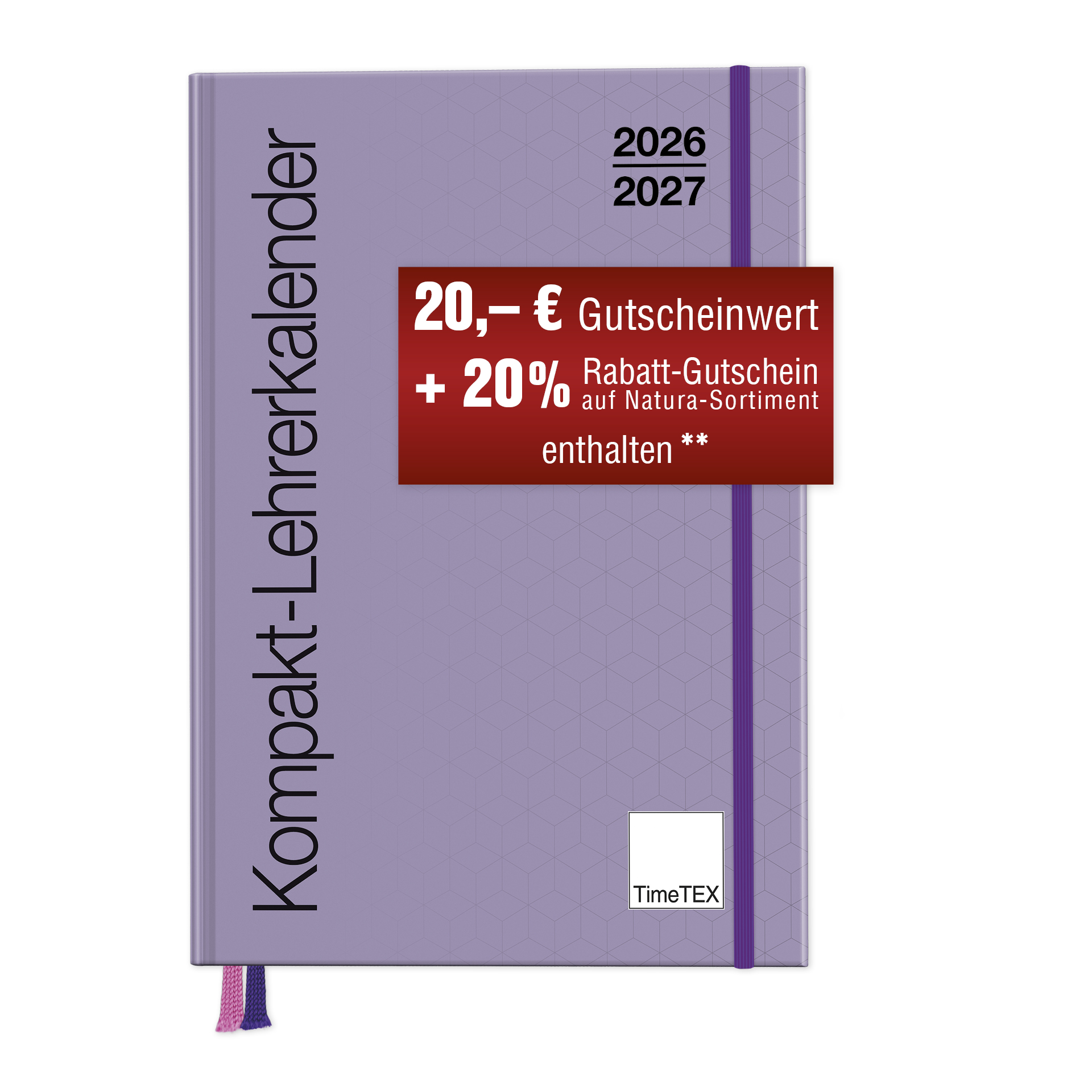 TimeTEX Kompakt-Lehrerkalender - Lehrerplaner 25/26 A5-Plus 2026/2027